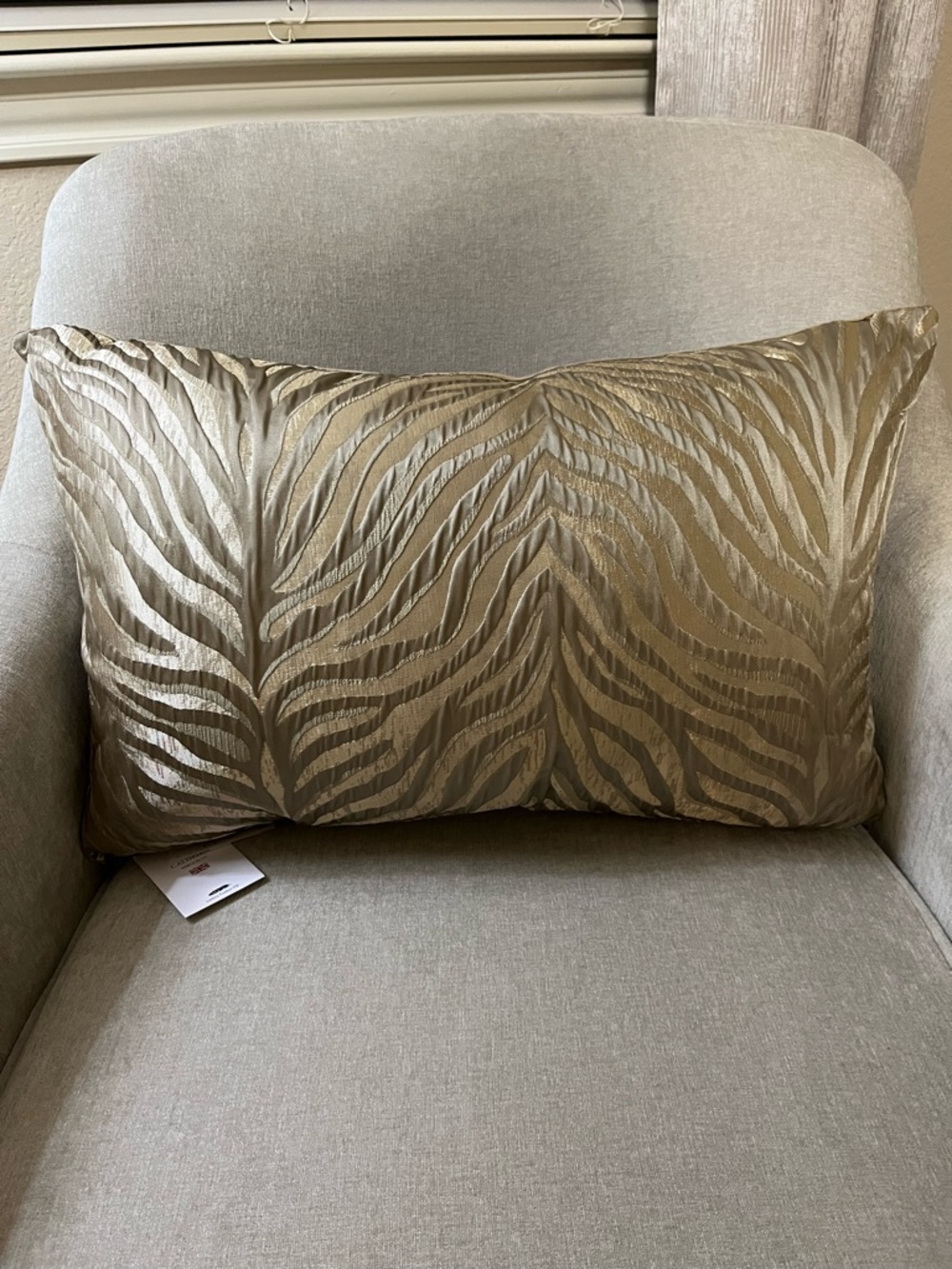 1-CALDEIRA NWT JACQUARD ZEBRA DESIGN LUXURY DECORATIVE PILLOW